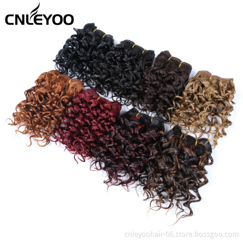 Discount direct sale bulk durable synthetic fiber 8 inch woven curly hair wig